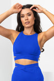 Serena Top - Strappy High Support Sports Bra Cobalt Blue