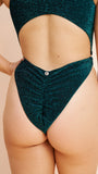 Kenzie High Cut Bodysuit Ocean Shimmer