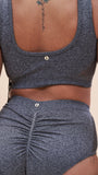 Leah High Waist - Shaping Breathable Bottoms Recycled Grey