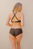 Luminous Bottom - Scrunch Low Waist Bottoms Black Gold