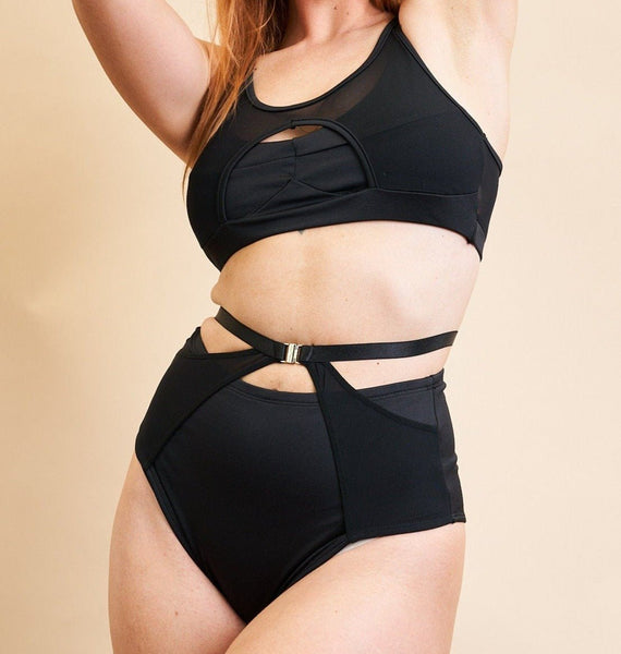 Lunalae Lure You High Waisted Garter Shorts - Recycled Mulberry - We Are  Breathe